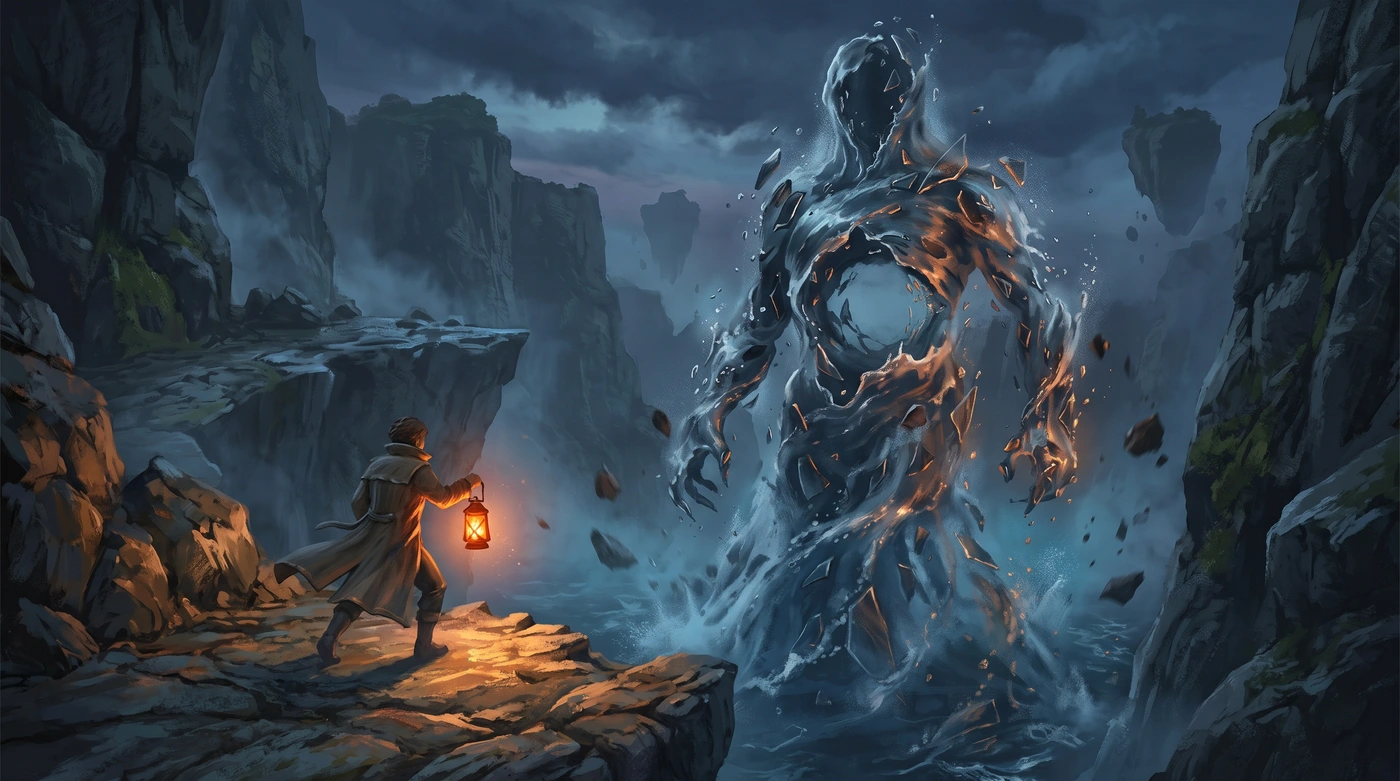 The Hollow Tide rising from a flooded ravine