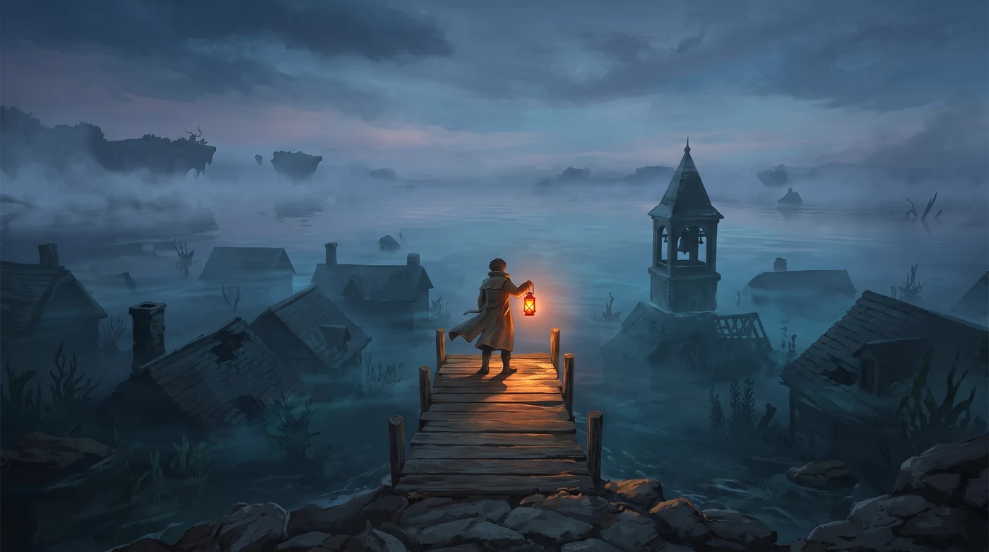 The sunken town below the Glass Coast